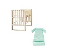 ITALBABY - Lettino Infinito e Corredo Tessile - Tortora Con Tessile Star Menta