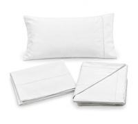Italbaby Set Lenzuola Carrozzina 3 Pezzi 100% Cotone, Bianco, Made in Italy | Set 3 pezzi in 100% puro cotone con lenzuolo sotto elasticizzato e federa