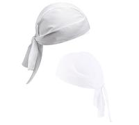 Italbangla Textile 2 PCS Unisex Fashionable Bandana cap for Kitchen Hotel Chef Waiter Professional Catering Hat Usable for Cooking, Kitchen, Bar, Restaurant, Butcher's And Catering (White)