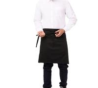 Italbangla Textile Unisex Half Bistro Apron, Chef Bistro Apron Comfortable with Front Pocket, Usable for Cooking, Kitchen, Bar, Restaurant, Butcher's and Catering (Nero)