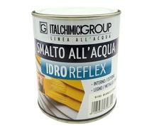 Italchimici Smalto all'Acqua Bianco Lucido 750 ml - Vernice Multiuso per Legno, Metallo e Plastica, Interno/Esterno, Alta Copertura, Asciugatura Rapida, Finitura Resistente - Idroreflex