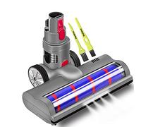 Italdos Spazzola Motorizzata Elettrica Turbo compatibile per Dyson V7 V8 V10 V15 V11 V12 Sgancio Rapido con Rullo Setole Morbide per Parquet Piastrelle Marmo con Luce LED e Ruote Grande