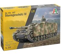 Italeri 0223 Sd. Kfz. 167 SturmGeschutz IV, scala 1:35, Plastic Model Kit/Modello in plastica da montare, Carro armato WWII