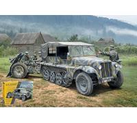 ITALERI 1/35 KIT MILITARE SD.KFZ10 DEMAG D7 7,5 CM LE.IG 18 CREW MODELLINO