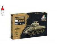 Italeri Kit di modellismo in plastica US M4 Sherman 75 mm 1:56 – fedele ai dettagli, non verniciato