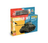 ITALERI 1/56 M4A3E8 SHERMAN FURY MODEL SET KIT MODELLINO CARRO ARMATO STATICO