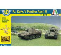 Italeri 1/72 (20mm) Pz Kpfw V Panther Ausf G (2 X Veloce Assemblaggio)