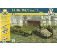 Italeri 1/72 (20Mm) Sd Kfz 251/1 Ausf C (2 Kit Di Assemblaggio Rapido)