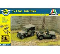Italeri 1/72 (20mm) Willys Jeep (2 X Veloce Assemblaggio)