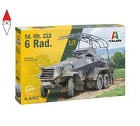 Modellino ITALERI Sd.kfz.232 6-rad 1/72: 4 Topper, Istruzioni Colore, Simboli E