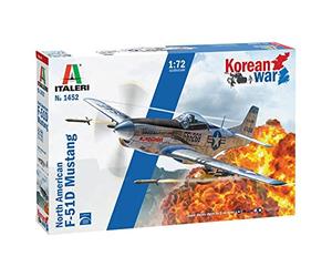 Italeri 1452 North American F-51D Korean War, scala 1:72, plastic model kit, modello in plastica da montare, modellismo, aereo, grigio