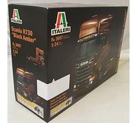Scania R730 V8 Black Amber Camion Truck Plastic Kit 1:24 Model ITALERI