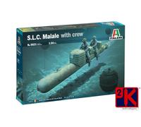Italeri 5621 S.L.C. MAIALE Con Equipaggio Kit In Plastica 1/35 E Figure T48