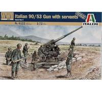 Italeri 6122 - WWII Italian 90/53 Gun W/Servants Scala 1:72