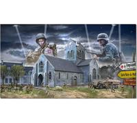 Italeri 6199 1:72 Battle of Normandy St.-Mère-Église - Modellismo, kit da costruzione, modellismo da pavimento, artigianato, hobby, incollaggio, kit in plastica, dettagliato