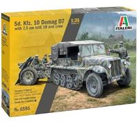 Italeri 6595 Sd. Kfz. 10 Demag D7 with 7,5 cm leIG 18 and crew, scala 1:35, Plastic Model Kit/Modello in plastica da montare