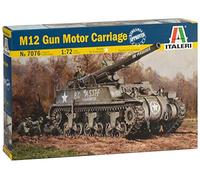 Italeri 7076 Modello in Plastica da Assemblare Carri Armati M12 Gun Motor Carriage Model Kit Scala 1:72