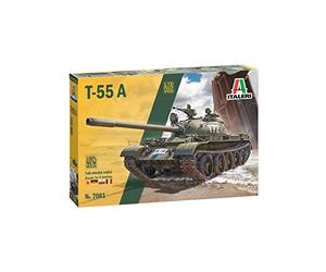 Italeri 7081 T-55 A, scala 1:72, plastic model kit, modello in plastica da montare, modellismo, mezzi militari, Verde