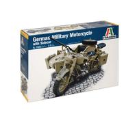 Italeri 7403 - German Milit.Motorcycle With Sidecar Model Kit Scala 1:9 Medio