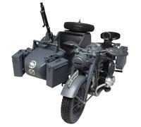 Italeri-7406 Zundapp KS 750 with Sidecar Scala 1:9, modellismo, Model Kit, secon