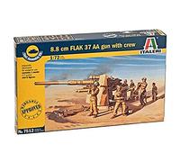 Italeri 7512 - 8.8 Cm Flak 37 Aa Gun W/Serv. Model Kit Scala 1:72