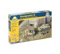 Italeri: Modellino Sturmgeschütz III Sd., con colla - 1:72