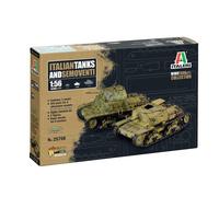 ITALERI IT25768 ITALIAN TANKS & SEMOVENTI KIT 1:56 Modellino