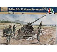 Italeri IT6122 ITALIAN 90/53 GUN C/FIG.KIT 1:72 Modellino