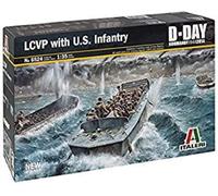 Italeri IT6524 6524S 1/35 LCVP w/US Infantry Model KIT, Unpainted, Arial Toys &