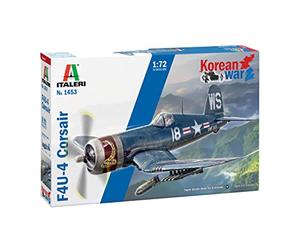 Italeri-ITA1453 Esercito 1453 F4U-4 Korean War, Scala 1:72, Model Kit, Modello in Plastica da Montare, Colore Blu