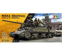 Italeri ITA6568 1:35 M4A1 Sherman with US Infantry Figures