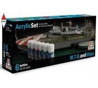 ITALERI SET ACRILICI - M.T.B. AND SHIPS