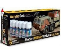 ITALERI SET ACRILICI - MODERN MILITARY VEHICLES U.S. / NATO