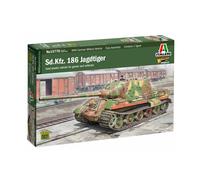 Italeri WWII German Heavy Destroyer Tank Sd.Kfz.186 Yakt Tiger Plastic Model, Sc