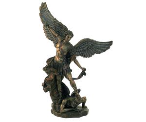 Italfama Firenze statua di San Michele Arcangelo resina bronzata altezza cm.37