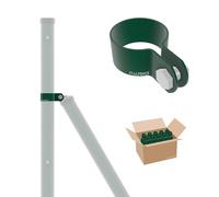 Italfence - Collare per saetta tonda tubolare in ferro plastificato verde (Tutte le misure) [Ø48mm, 5 pezzi]