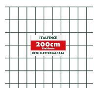 Italfence - Rete metallica plastificata H200cm, rete elettrosaldata per recinzione [Ø2,30mm, 25m]