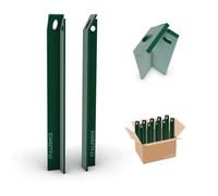 Italfence - Saetta a L in ferro plastificata per recinzione verde (Tutte le misure) [H 120cm, 10 pezzi]