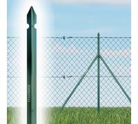 Italfence - Set da 10 pali a T per recinzione in ferro plastificato verde (Disponibili tutte le altezze) [H 200cm, 30x30x3mm]
