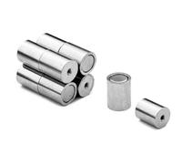 ITALFITMAGNETI | 10 pezzi - Magneti con Foro Neodimio Forza 8,60 Kg - Diametro 16 mm Spessore 20 mm con foro filettato non passante M4