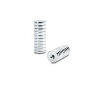 ITALFITMAGNETI | 12 pezzi - Magneti con Foro Neodimio Forza 5,20 Kg - Diametro 22 mm Spessore 3 mm Foro 3,2 da avvitare