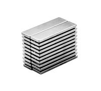 ITALFITMAGNETI | 20 pezzi - Blocchetti Magnetici Neodimio Forza 2,58 Kg - Lunghezza 40 mm x Larghezza 10 mm x Spessore 2 mm