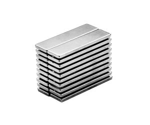 ITALFITMAGNETI | 20 pezzi - Blocchetti Magnetici Neodimio Forza 2,58 Kg - Lunghezza 40 mm x Larghezza 10 mm x Spessore 2 mm