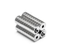 ITALFITMAGNETI | 40 pezzi - Magneti con Foro Neodimio Forza 0,90 Kg - Diametro 10 mm Spessore 3 mm Foro 3,2 da avvitare