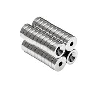 ITALFITMAGNETI 40 Pezzi Magneti con Foro Svasato in Neodimio 10x3 mm con Foro 3,2 mm - Calamite da Avvitare Potenti Forza 0,90 Kg - Magneti Piccoli per Fai da Te, Legno, Mobili e Hobby