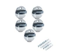 ITALFITMAGNETI | 5 pezzi - Fermaporte in Ferro Diametro 44 mm, Spessore 20 mm - Fermaporte da pavimento con montaggio a vite