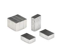 ITALFITMAGNETI | 60 pezzi - Blocchetti Magnetici Neodimio Forza 3,30 Kg - Lunghezza 20 mm x Larghezza 10 mm x Spessore 3 mmmm Set 60pz