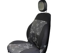 Italfodere - Coprisedili in Tessuto Compatibili con Fiat Panda 3ª Serie 2012> - Anteriori e Posteriori - Facili da Installare - Resistenti e Lavabili - Accessori Auto Interni - Made in Italy - Grigio