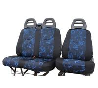 Italfodere Coprisedili Universali per Furgoni e Camion 3 Posti Singolo e Panchetta Doppia Compatibili con Cinture ed Airbag Vari Colori Fodere Foderine (BLU 34)
