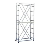 ITALFROM - Ponteggio Trabattello 1,97 Metri con Ruote Bloccanti, Scala Multifunzione Professionale per Lavori di Manutenzione (H LAVORO 3,70 MT) - Piano di Lavoro NON incluso